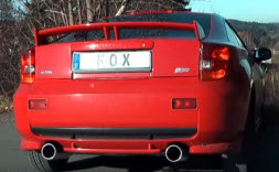 Celica T23 met FOX RVS Duplex Sportuitlaat